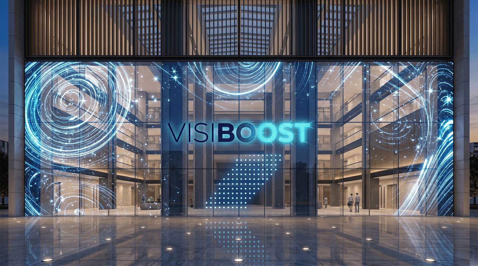 Visiboost transparent LED film demo 1