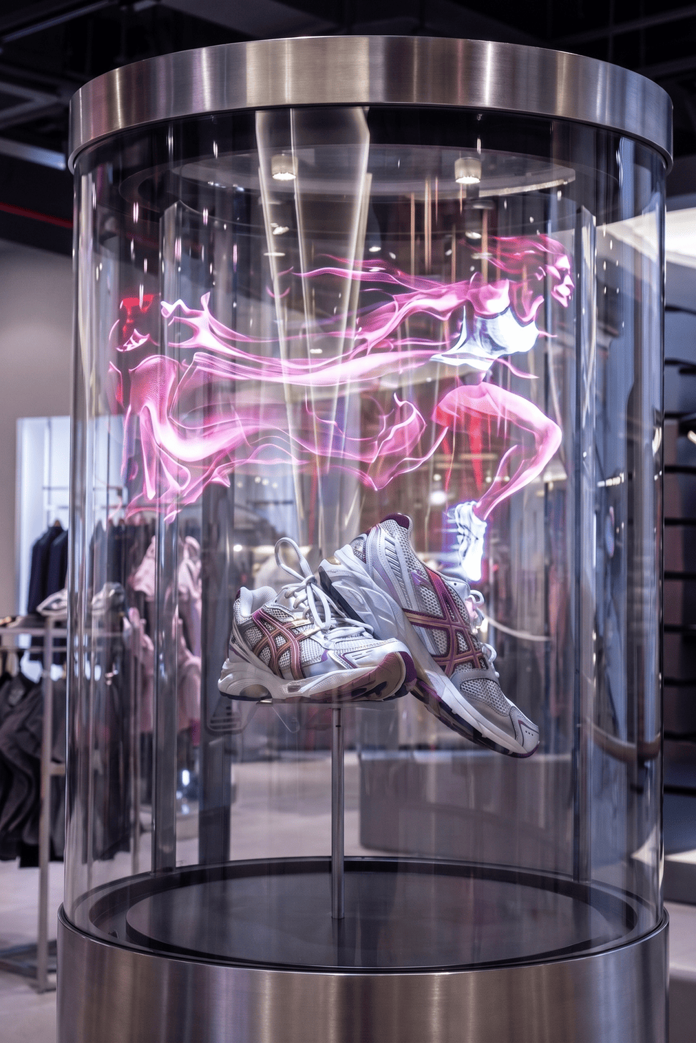 Transparent LED film holographic product display
